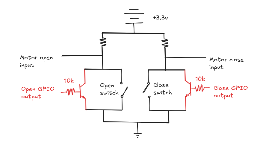 Motor switch circuit diagram